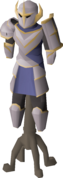 Design A on an armour stand within the Theatre of Blood