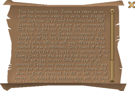 Reading the third gooey note.