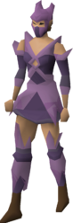 The Trahaearn crystal armour set on body type B.