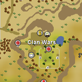 The world map displaying the old Clan Wars area.