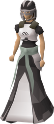 An elite void set with a melee helm on body type B