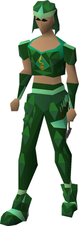 Guthix blessed dragonhide armour on body type B.