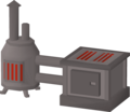 A steel range as built in the Player Owned House.