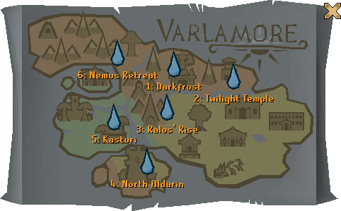 Pendant of Ates teleport interface.