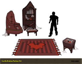 Concept art of parlour scenery, by Mod Grub.