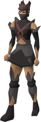 The Deadman crystal armour set on body type B.