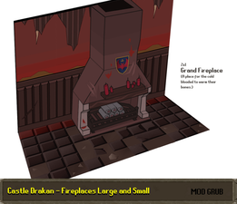 Concept art of the fireplace, by Mod Grub.