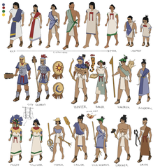 Concept art of various NPCs in the city, by Mod Jerv.
