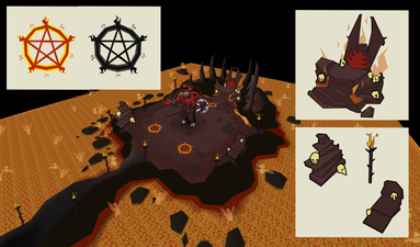 Paintover of the boss's environment - also shown at RuneFest - by Mod Grub.