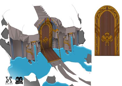 Concept art of the gates to Cam Torum, by Mod Grub.