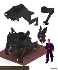 Concept art of Safalaan's wyrd form, by Mod Grub.