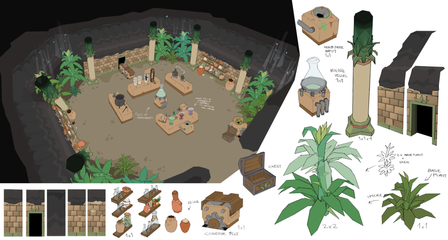 Concept art of the minigame area, by Mod Jerv.