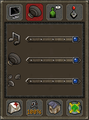 Audio options interface