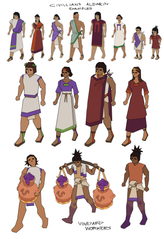 Concept art of Aldarin citizens, by Mod Jerv.