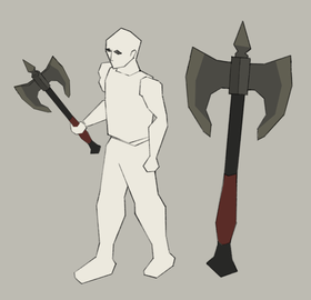 Concept art of the zombie axe, by Mod Jerv.