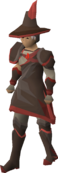 A player wearing Bloodbark armour.
