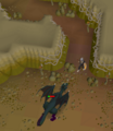 Safespot in the Evil Chickens Lair on the east side near the mines