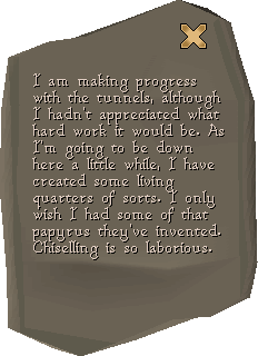 The slate tablet when read.