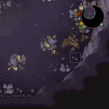 South-east golem safespot. Notably, there are two golems nearby that can be easily safespotted here.