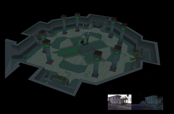 Concept art of the Shadow Realm version of the Palace in the Lassar Undercity.