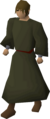 A player wearing the black desert shirt and robe.