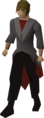 Red blazer and coat tails