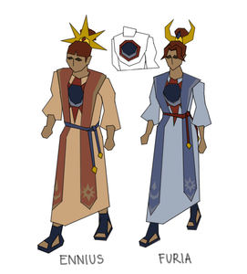 Concept art of the Tullus twins during The Heart of Darkness, by Mod Jerv.