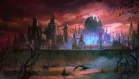 Concept art of the city Darkmeyer.