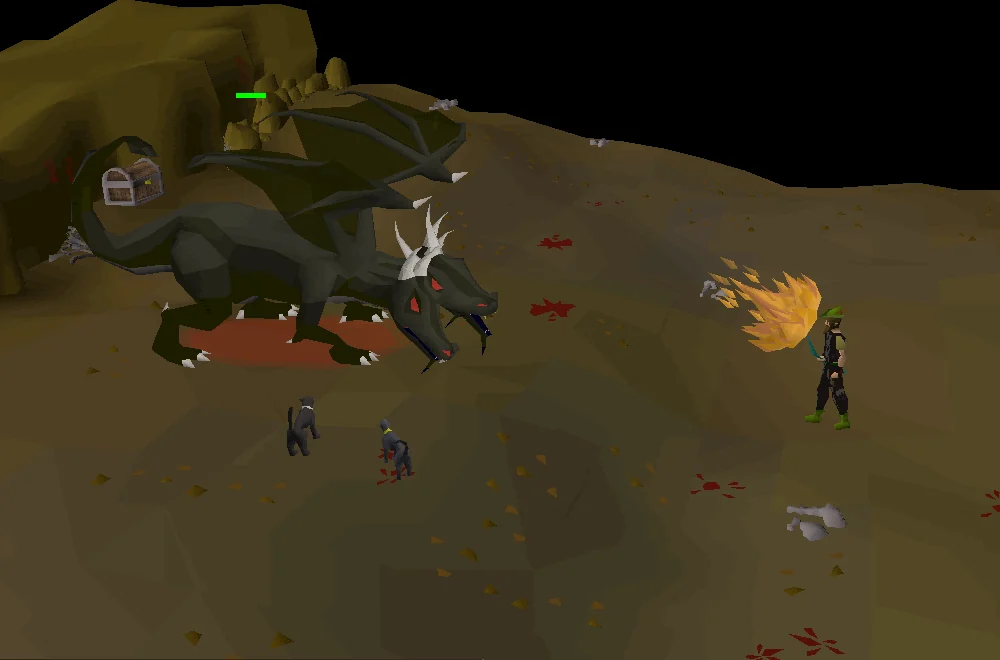 R4ng3rno0b889 is killed by the King Black Dragon.