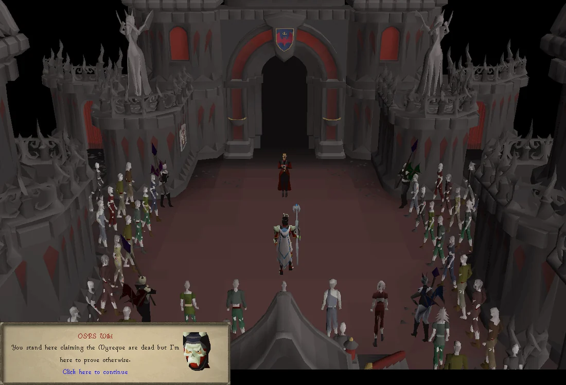 The player confronts Ranis Drakan during his announcement.