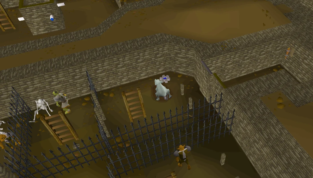The location of the blue cog.