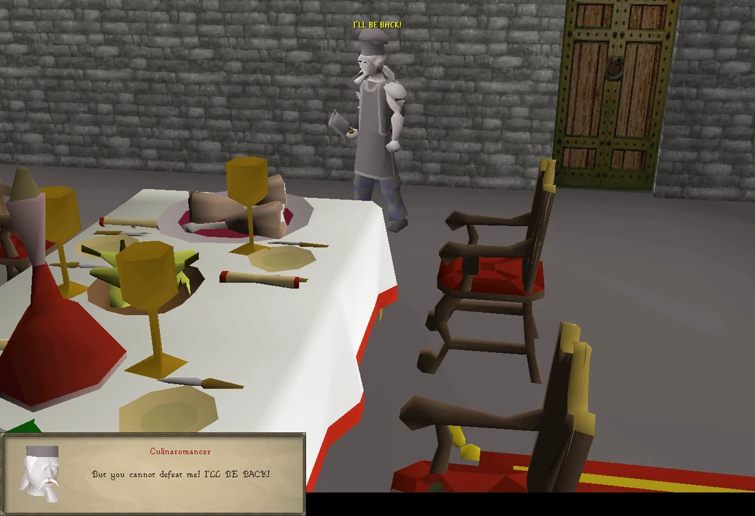 The Culinaromancer is unfrozen, and escapes back to his dimension!