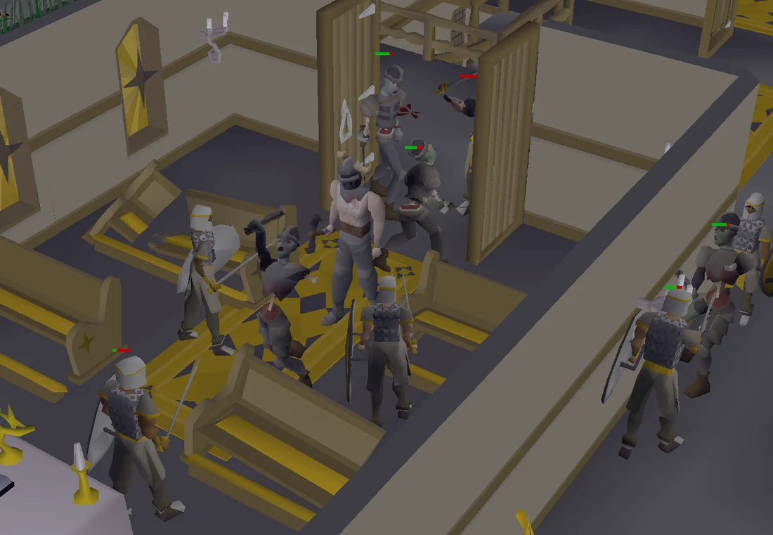 Arrav leading the invasion of Varrock against his will.