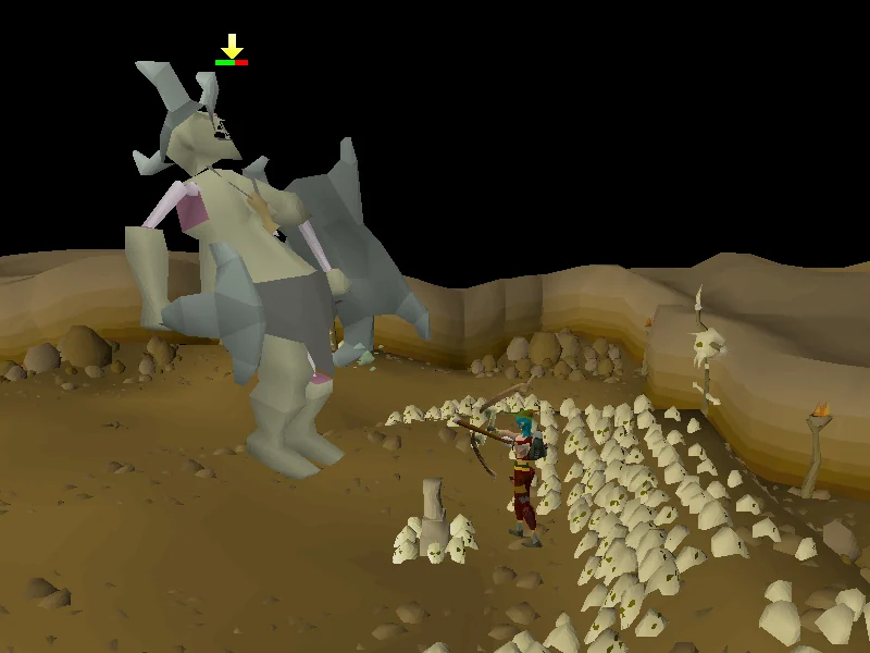 Attacking Slash Bash from a distance.