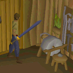 A player using Doric's whetstone.