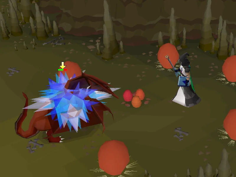 Safespotting the red dragon using their own eggs.