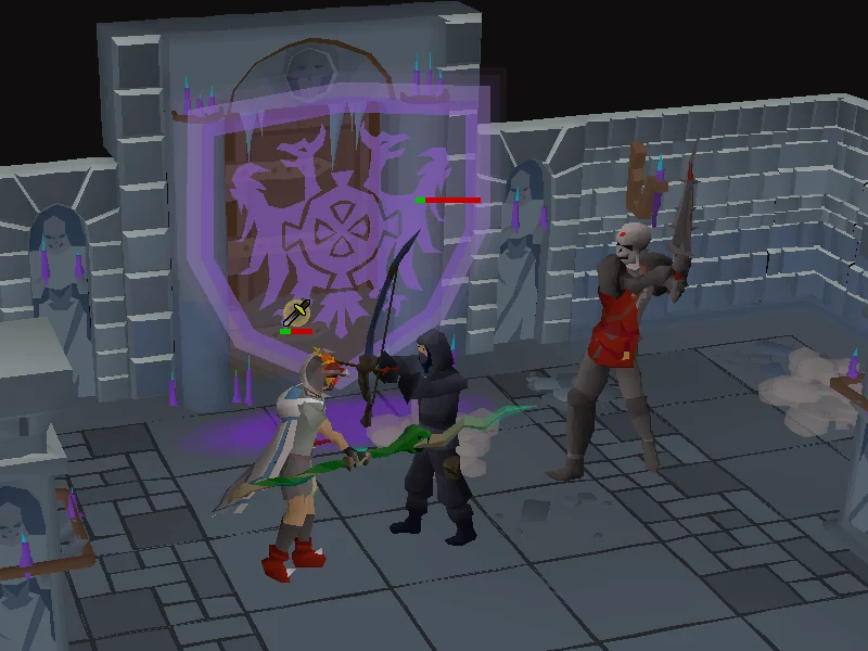 The player and Khazard fight the assassin.