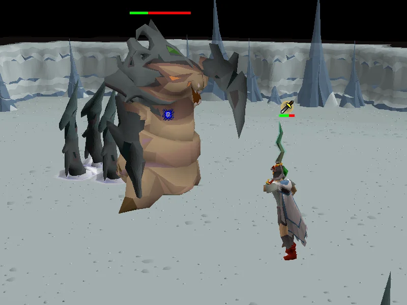 The player fights the Strange Creature.