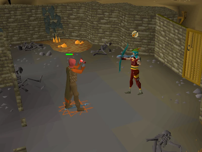 Duelling the Fire Warrior of Lesarkus.