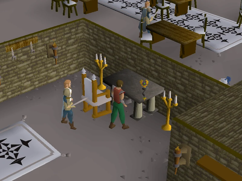 The Staff of Armadyl lying on a table.