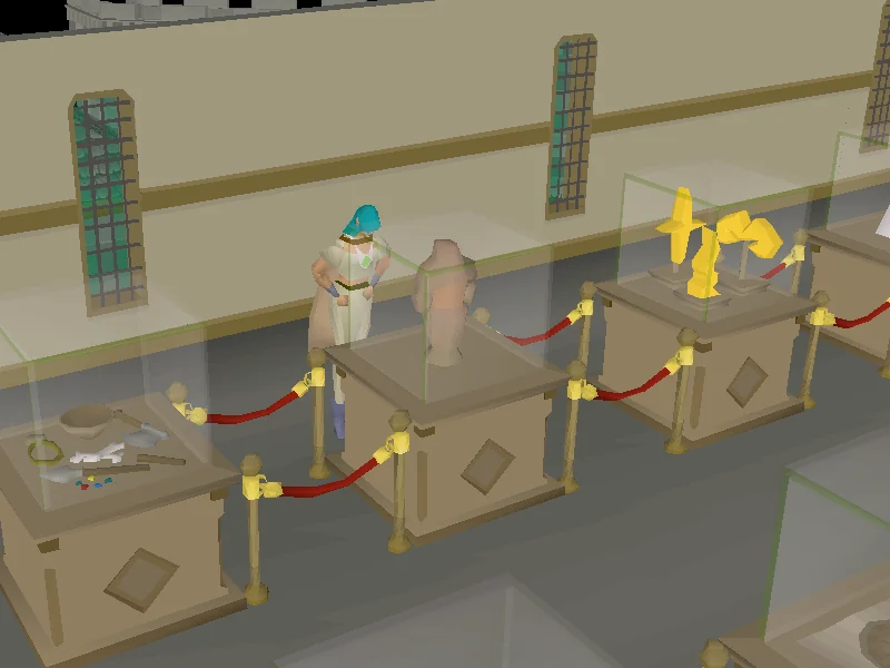 The player steals the statuette.