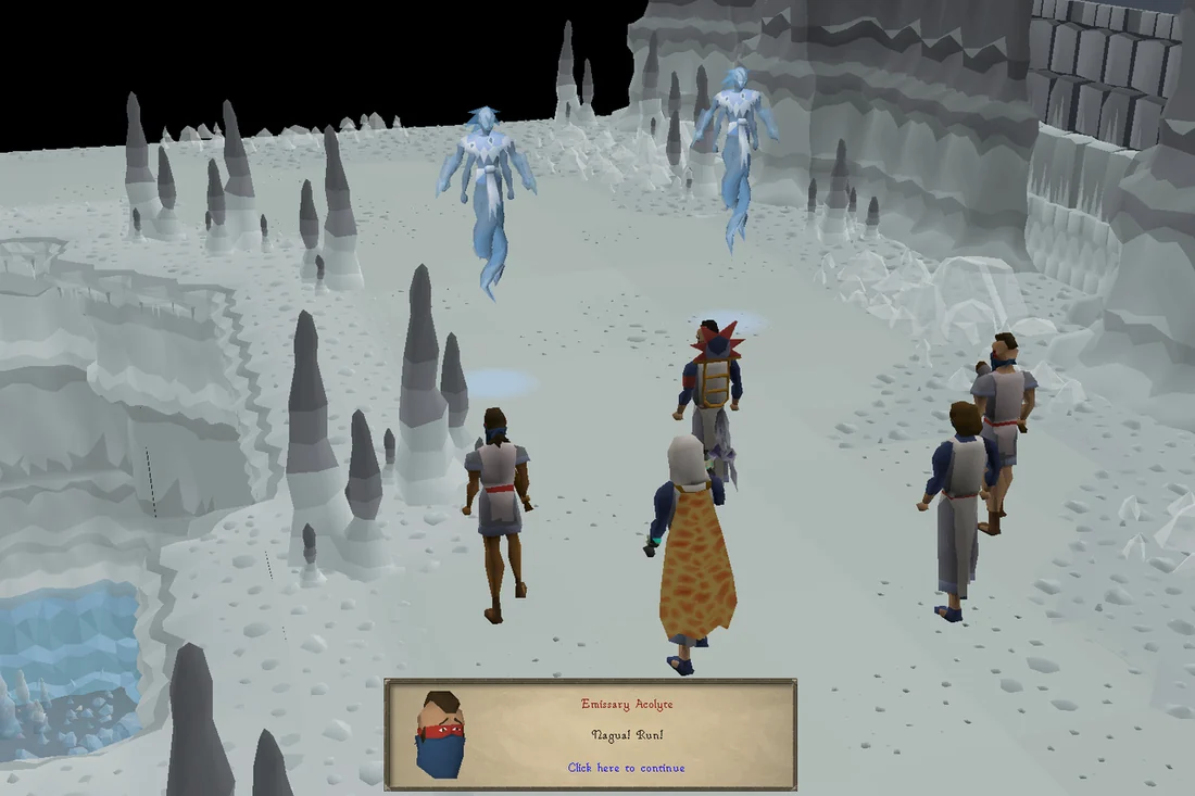 Frost nagua manifest before the cultists.