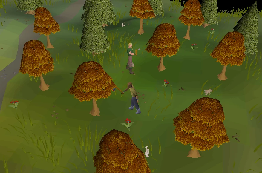 Gaining support by chopping maple trees.