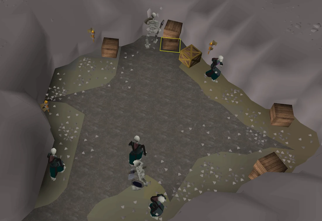 Location of the crate with the key.